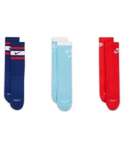 Men's Nike Everyday Plus Cushioned 3-Pack Crew Socks 23 Men's Nike Everyday Plus Cushioned 3-Pack Crew Socks -Casual Outfits For Men Elegant store 5182291 Royal Blue Chili Red