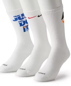 Men's Nike Everyday Plus Cushioned 3-Pack Crew Socks 15 Men's Nike Everyday Plus Cushioned 3-Pack Crew Socks -Casual Outfits For Men Elegant store 5182291 White
