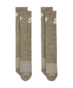 Unisex Nike Everyday Plus Dri-FIT Cushioned Crew Socks -Casual Outfits For Men Elegant store 5182359 Olive