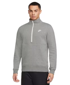 Men's Nike Club Quarter Zip Pullover 16 Men's Nike Club Quarter Zip Pullover -Casual Outfits For Men Elegant store 5189538 Dark Grey Heather