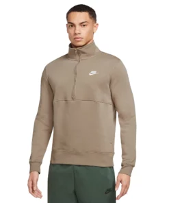 Men's Nike Club Quarter Zip Pullover 14 Men's Nike Club Quarter Zip Pullover -Casual Outfits For Men Elegant store 5189538 Khaki