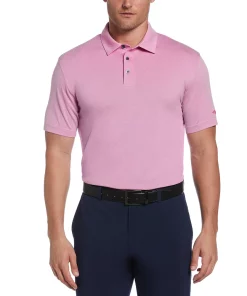 Men's Grand Slam Regular-Fit Birdseye Textured Performance Golf Polo -Casual Outfits For Men Elegant store 5204803 Boudoir Red