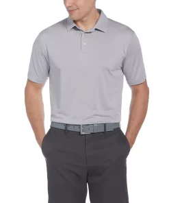 Men's Grand Slam Regular-Fit Birdseye Textured Performance Golf Polo -Casual Outfits For Men Elegant store 5204803 Bright White