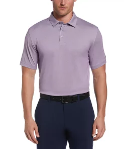Men's Grand Slam Regular-Fit Birdseye Textured Performance Golf Polo