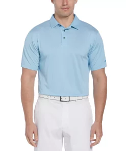 Men's Grand Slam Regular-Fit Birdseye Textured Performance Golf Polo -Casual Outfits For Men Elegant store 5204803 Horizon Blue