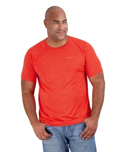 Big & Tall Eddie Bauer Resolution Classic-Fit Performance Crewneck Tee -Casual Outfits For Men Elegant store 5212118 Tiger Lily