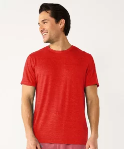 Men's Sonoma Goods For Life® Seriously Soft Crewneck Pajama Tee -Casual Outfits For Men Elegant store 5236476 Red Sd