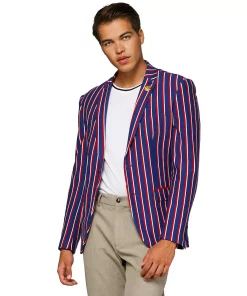 Men's OppoSuits Modern-Fit Novelty Summer Blazer -Casual Outfits For Men Elegant store 5237065 Cheer Stripe Sports