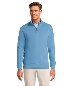 Big & Tall Lands' End Bedford Regular-Fit Rib Quarter-Zip Sweater