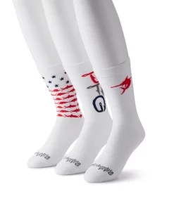Men's Columbia 3-pack PFG Patterned Crew Socks 6 Men's Columbia 3-pack PFG Patterned Crew Socks -Casual Outfits For Men Elegant store 5261392 White Red