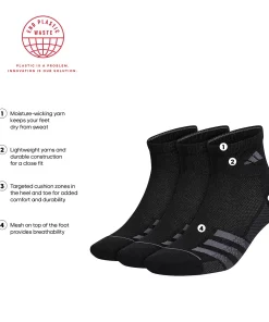 Men's adidas 3-pack Superlite Stripe 3 Quarter Socks 11 Men's adidas 3-pack Superlite Stripe 3 Quarter Socks -Casual Outfits For Men Elegant store 5262287 ALT