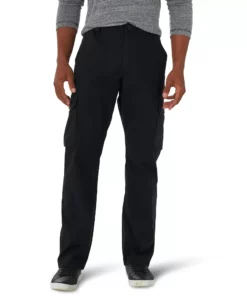 Men’s Wrangler Free To Stretch Relaxed-Fit Ripstop Cargo Pants -Casual Outfits For Men Elegant store 5262775 Black
