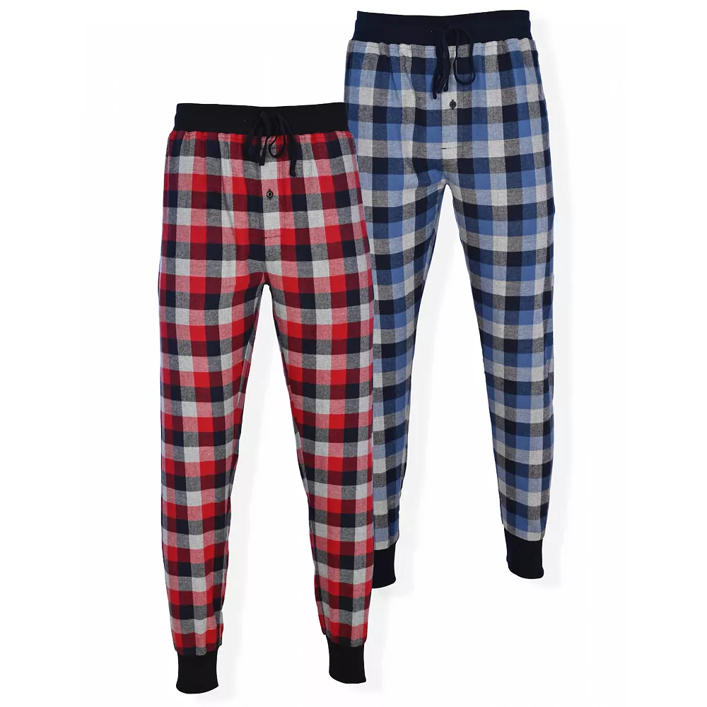 Big & Tall Hanes 2-pack Flannel Jogger Sleep Pants 4 Big & Tall Hanes 2-pack Flannel Jogger Sleep Pants - Image 2