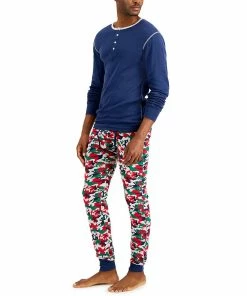 Men's Hanes Henley & Long John Pants Pajama Set