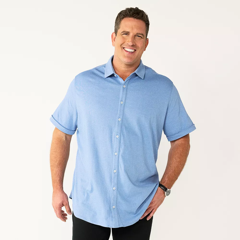 Big & Tall Apt. 9® Comfort-Knit Slim-Fit Untucked Shirt 8 Big & Tall Apt. 9® Comfort-Knit Slim-Fit Untucked Shirt - Image 6