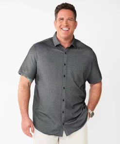 Big & Tall Apt. 9® Comfort-Knit Slim-Fit Untucked Shirt 20 Big & Tall Apt. 9® Comfort-Knit Slim-Fit Untucked Shirt -Casual Outfits For Men Elegant store 5273688 Charcoal Heather