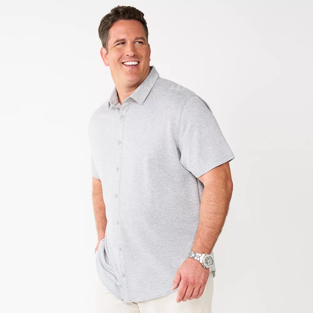 Big & Tall Apt. 9® Comfort-Knit Slim-Fit Untucked Shirt 10 Big & Tall Apt. 9® Comfort-Knit Slim-Fit Untucked Shirt - Image 8