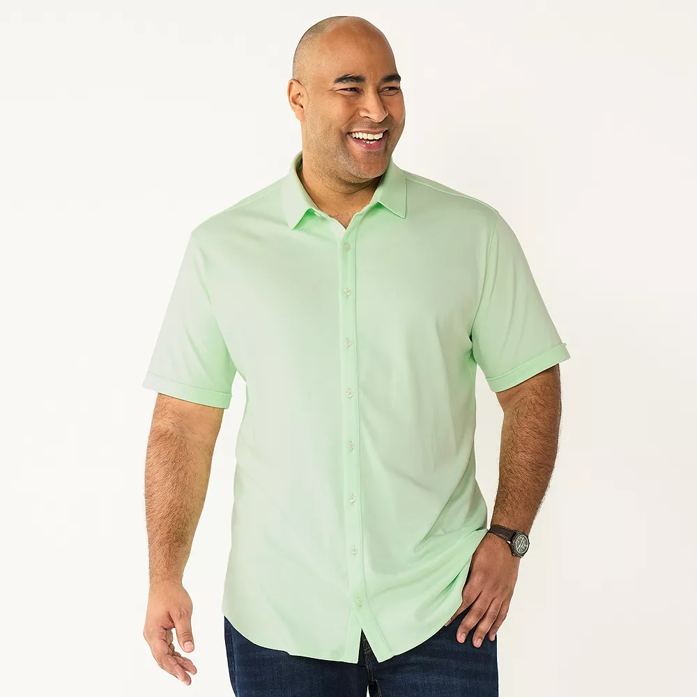 Big & Tall Apt. 9® Comfort-Knit Slim-Fit Untucked Shirt 5 Big & Tall Apt. 9® Comfort-Knit Slim-Fit Untucked Shirt - Image 3