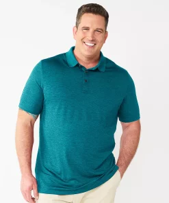 Big & Tall Apt. 9 Regular-Fit Performance Polo -Casual Outfits For Men Elegant store 5280571 Blue Vibes