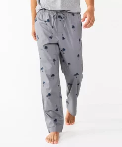 Men's Sonoma Goods For Life® Brushed Poplin Print Pajama Pants 20 Men's Sonoma Goods For Life® Brushed Poplin Print Pajama Pants -Casual Outfits For Men Elegant store 5281147 Palm Trees Gray