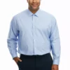 Big & Tall Haggar Premium Comfort Spread-Collar Dress Shirt -Casual Outfits For Men Elegant store 5289853 Blue Solid