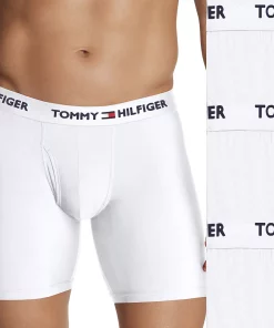 Men's Tommy Hilfiger 3-pack Microfiber Boxer Briefs -Casual Outfits For Men Elegant store 5297534 White