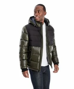 Men's TOWER by London Fog Colorblock Quilted Hooded Puffer Coat -Casual Outfits For Men Elegant store 5301223 Multi