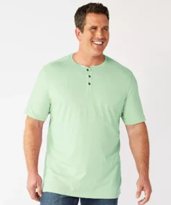 Big & Tall Apt. 9® Core Classic-Fit Henley -Casual Outfits For Men Elegant store 5303246 Green