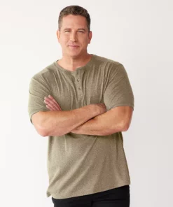 Big & Tall Apt. 9® Core Classic-Fit Henley -Casual Outfits For Men Elegant store 5303246 Oatmeal