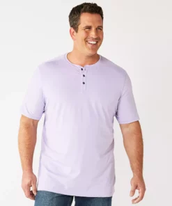 Big & Tall Apt. 9® Core Classic-Fit Henley -Casual Outfits For Men Elegant store 5303246 Purple