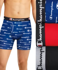 Men's Champion 3-Pack Cotton Stretch Boxer Briefs