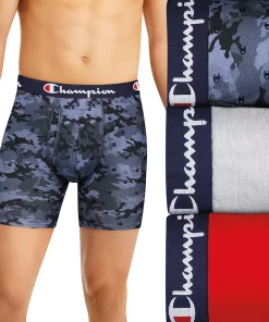 Men's Champion 3-Pack Total Support Pouch Cotton Stretch Boxer Brief