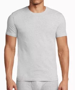 Men's Nike Dri-FIT Essential Cotton Stretch 2-Pack Crewneck Undershirt -Casual Outfits For Men Elegant store 5515448 Gray Heather White