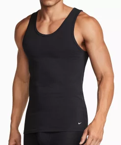 Men's Nike Dri-Fit Essential Cotton Stretch 2-Pack Tank Undershirts
