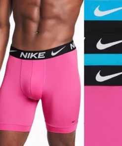 Men's Nike Dri-FIT Essential 3-pack Microfiber Long-Leg Boxer Briefs 11 Men's Nike Dri-FIT Essential 3-pack Microfiber Long-Leg Boxer Briefs -Casual Outfits For Men Elegant store 5519235 Blue Lightning