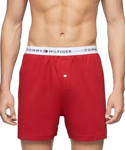 Men's Tommy Hilfiger Athletic Cotton Knit Boxers -Casual Outfits For Men Elegant store 5555677 Mahogany
