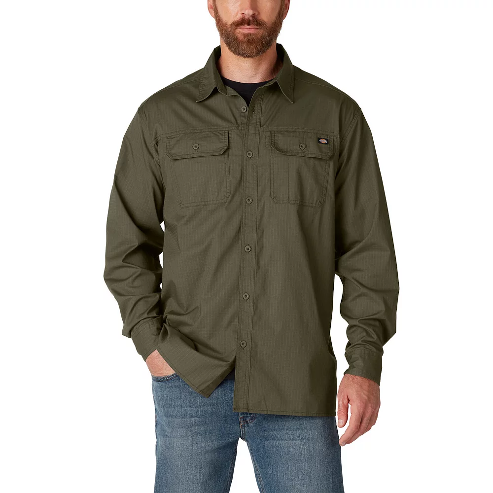 Men's Dickies FLEX Relaxed-Fit Ripstop Flannel Button-Down Shirt 5 Men's Dickies FLEX Relaxed-Fit Ripstop Flannel Button-Down Shirt - Image 3