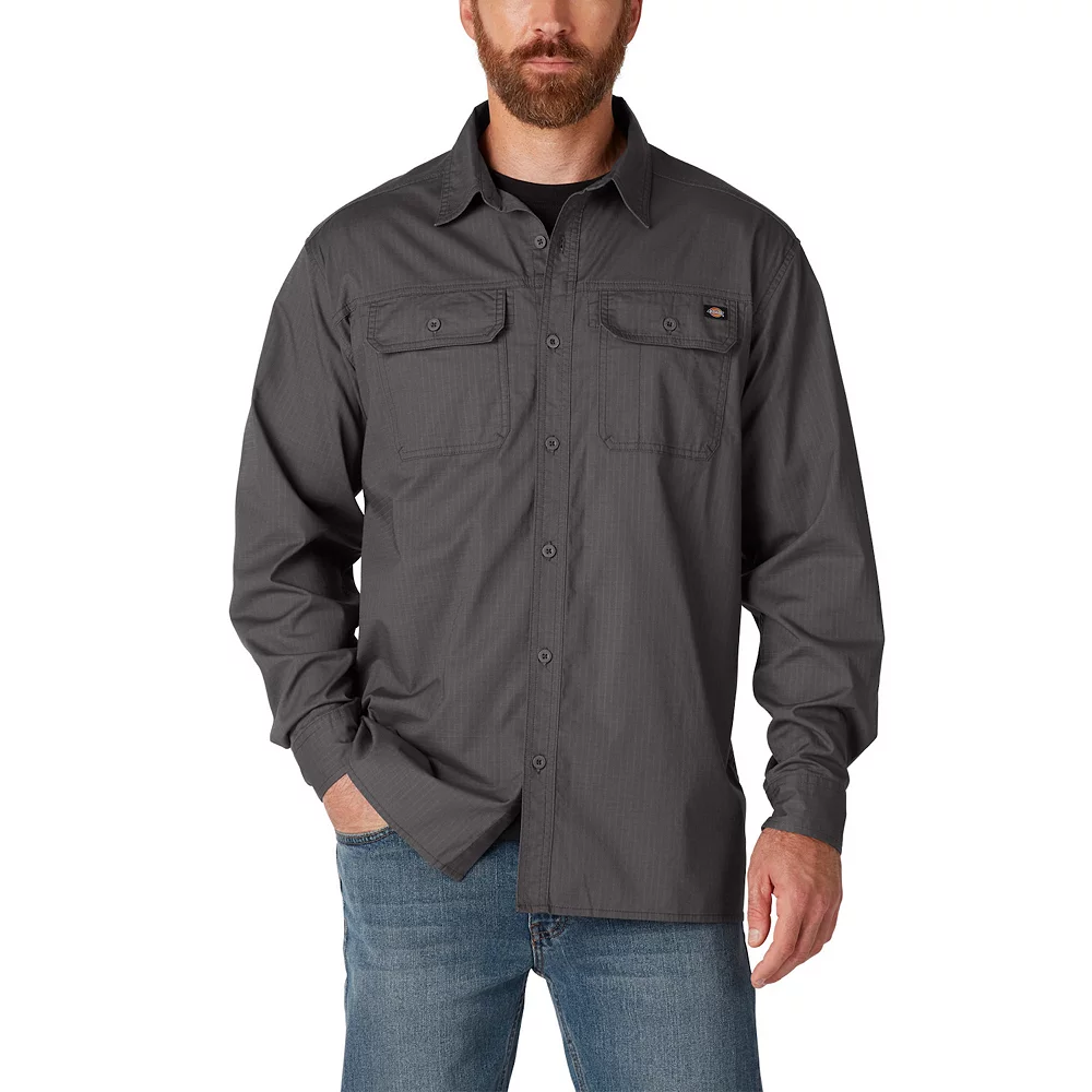 Men's Dickies FLEX Relaxed-Fit Ripstop Flannel Button-Down Shirt 6 Men's Dickies FLEX Relaxed-Fit Ripstop Flannel Button-Down Shirt - Image 4