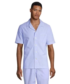 Men's Lands' End Poplin Pajama Shirt