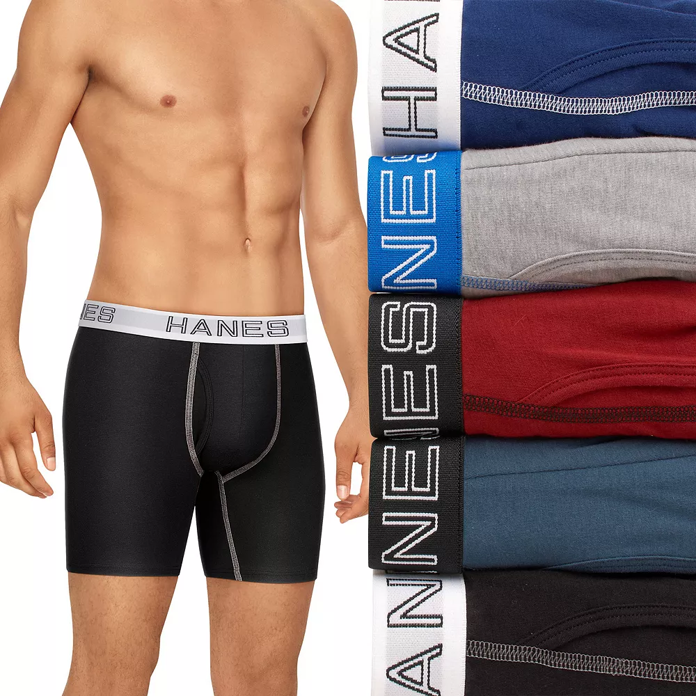 Men's Hanes Ultimate® 5-Pack Stretch Boxer Brief 4 Men's Hanes Ultimate® 5-Pack Stretch Boxer Brief - Image 2