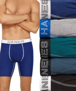 Men's Hanes Ultimate® 5-Pack Stretch Long Leg Boxer Brief