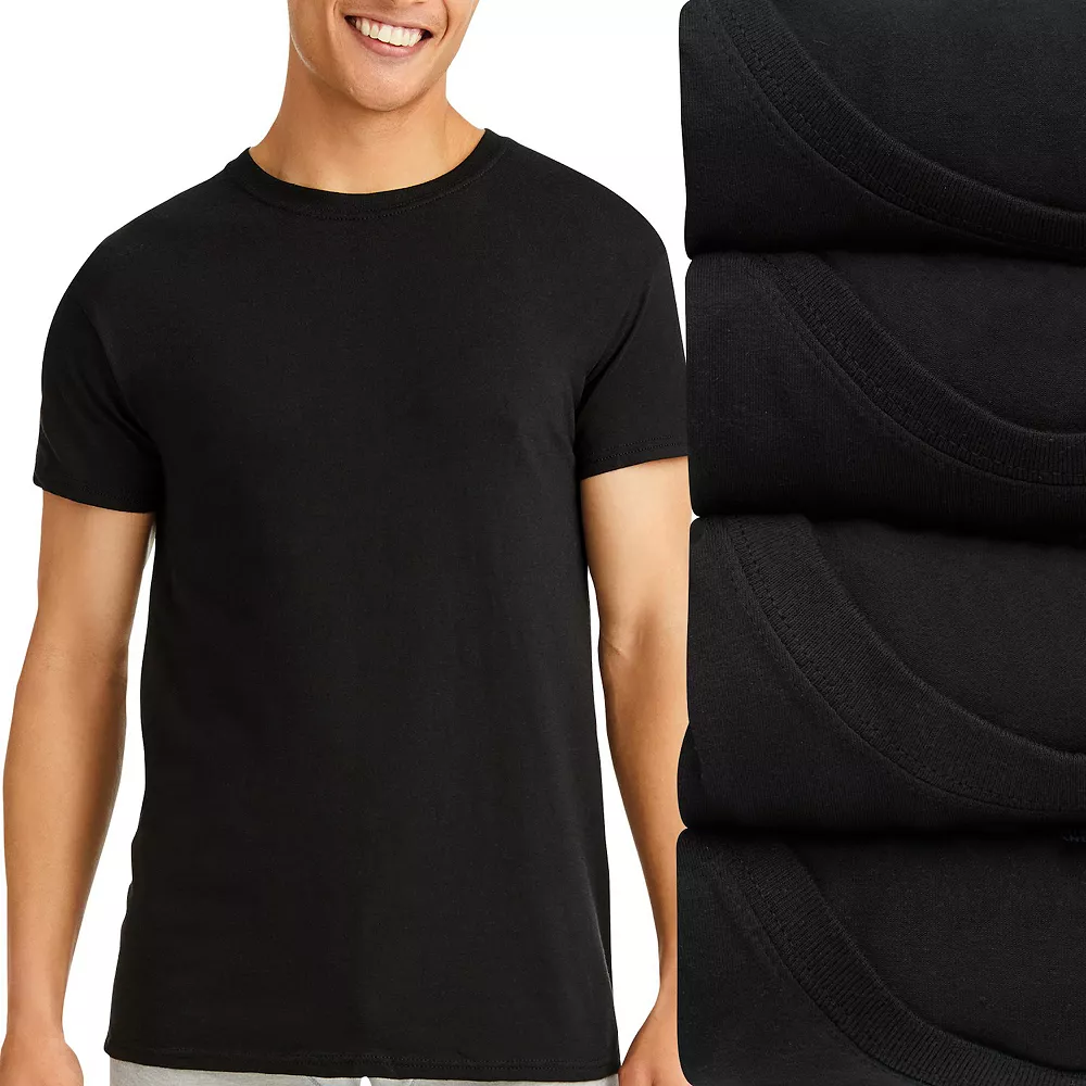 Men's Hanes Ultimate® 4-Pack Comfort-Fit Stretch Crewneck Tees 3 Men's Hanes Ultimate® 4-Pack Comfort-Fit Stretch Crewneck Tees