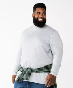 Big & Tall APT 9® Mockneck Top -Casual Outfits For Men Elegant store 5667617 Gray