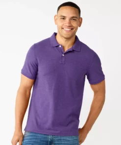 Men's Sonoma Goods For Life® Pique Polo -Casual Outfits For Men Elegant store 5674146 Fiona Pansy