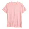 Men's Sonoma Goods For Life® Adaptive & Easy Dressing Crew Tee -Casual Outfits For Men Elegant store 5689647 Rose
