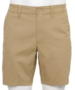 Men's Sonoma Goods For Life® 8" Everyday Flat-Front Shorts -Casual Outfits For Men Elegant store 5703002 Khaki