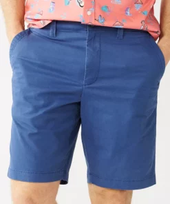 Sonoma Goods For Life® 10" Everyday Flat-Front Shorts -Casual Outfits For Men Elegant store 5703008 Blue