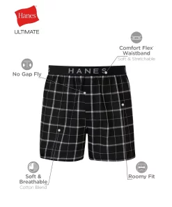 Big & Tall Hanes Ultimate® Cool Comfort® 4-Pack Woven Boxer 9 Big & Tall Hanes Ultimate® Cool Comfort® 4-Pack Woven Boxer -Casual Outfits For Men Elegant store 5703920 ALT5