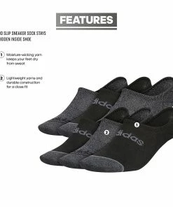 Men's adidas 6-Pack Linear Superlite III Super No-Show Socks -Casual Outfits For Men Elegant store 5720074 ALT