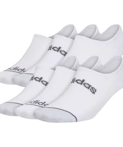 Men's adidas 6-Pack Linear Superlite III Super No-Show Socks -Casual Outfits For Men Elegant store 5720074 White Gray